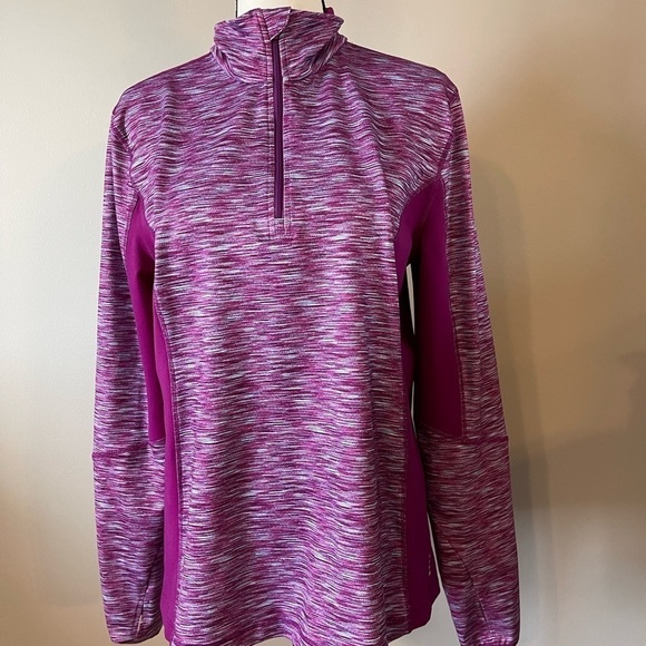 Lands End Sport size Large 14/16 quarter zip with thumb holes and back pocket - Picture 4 of 16